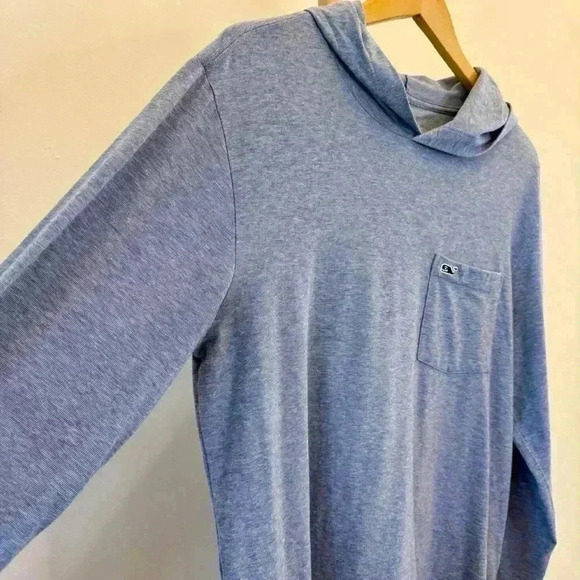 Vineyard Vines Men's Blue Hooded Long Sleeve T-Shirt Size S - Picture 7 of 8